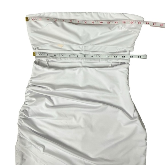 Revolve Superdown Strapless Cutout Dress in White - Picture 14 of 16